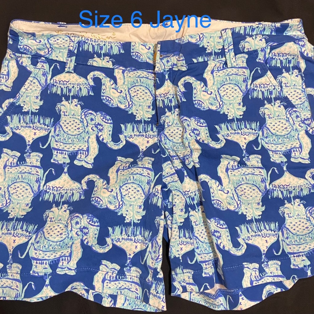 Size 6 Jayne Lilly Pulitzer elephant shorts